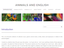 Tablet Screenshot of animalsandenglish.com